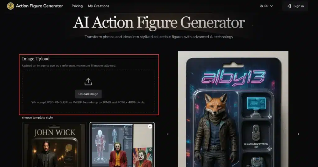 step 1 ai action figure